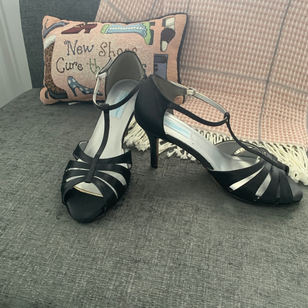 Black Satin High Heels from Dyeables Comfort Collection